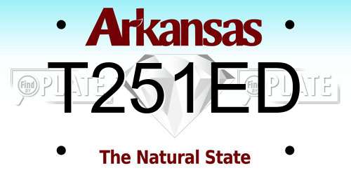 T251ED Arkansas License Plate