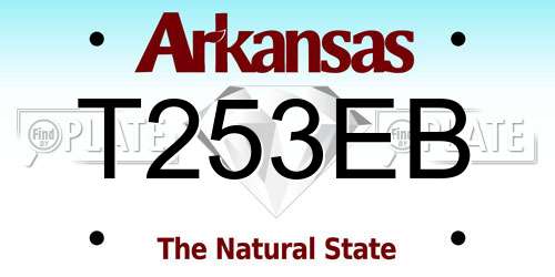 T253EB Arkansas License Plate