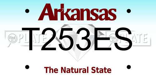 T253ES Arkansas License Plate