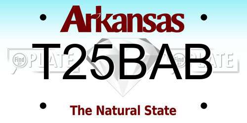 T25BAB Arkansas License Plate