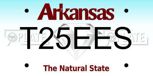 T25EES Arkansas License Plate