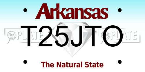 T25JTO Arkansas License Plate