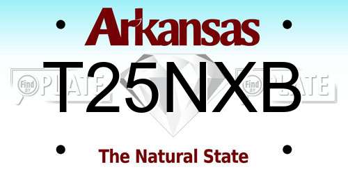 T25NXB Arkansas License Plate