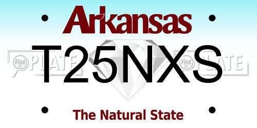T25NXS Arkansas License Plate