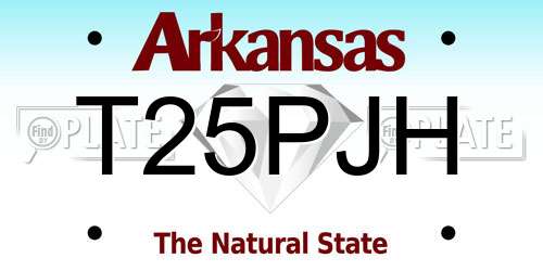 T25PJH Arkansas License Plate