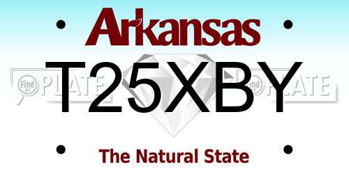 T25XBY Arkansas License Plate
