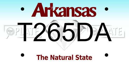 T265DA Arkansas License Plate