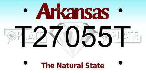 T27055T Arkansas License Plate