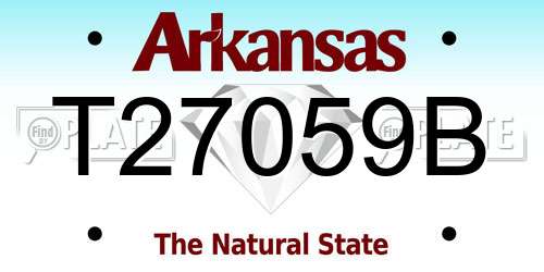 T27059B Arkansas License Plate