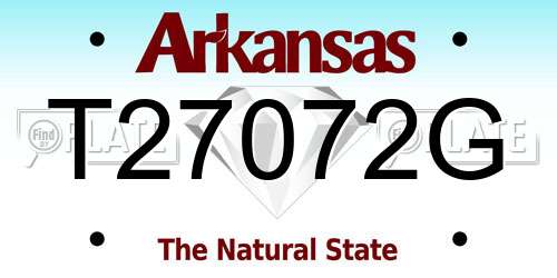 T27072G Arkansas License Plate