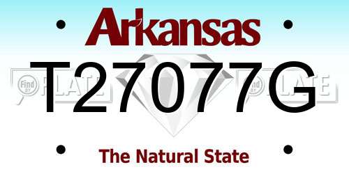 T27077G Arkansas License Plate