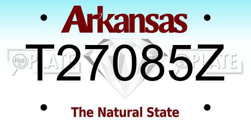 T27085Z Arkansas License Plate