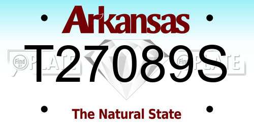 T27089S Arkansas License Plate