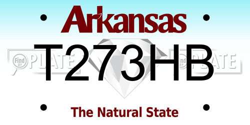 T273HB Arkansas License Plate