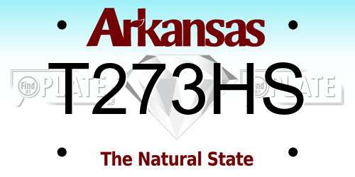 T273HS Arkansas License Plate
