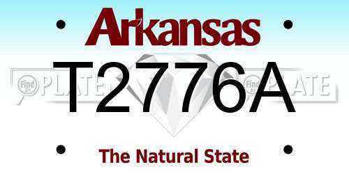 T2776A Arkansas License Plate
