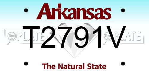 T2791V Arkansas License Plate