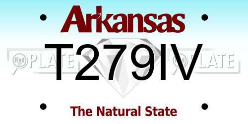 T279IV Arkansas License Plate