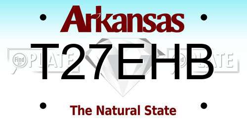 T27EHB Arkansas License Plate