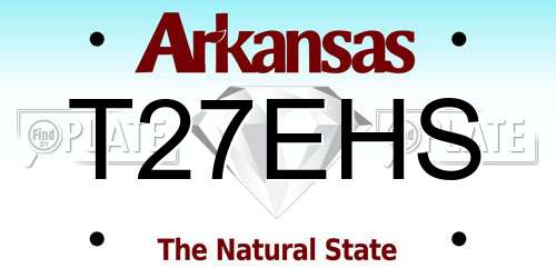 T27EHS Arkansas License Plate