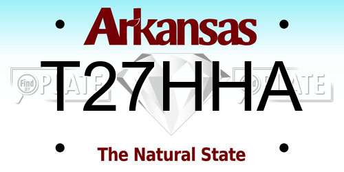 T27HHA Arkansas License Plate