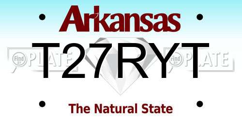 T27RYT Arkansas License Plate