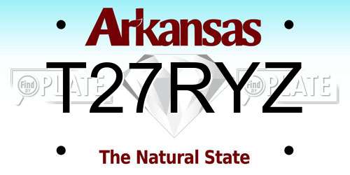 T27RYZ Arkansas License Plate