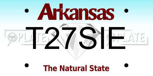 T27SIE Arkansas License Plate