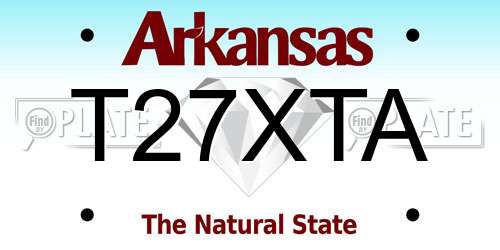 T27XTA Arkansas License Plate