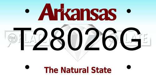 T28026G Arkansas License Plate