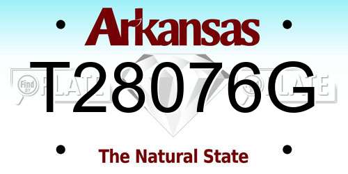 T28076G Arkansas License Plate