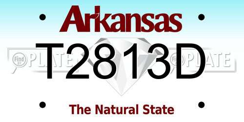 T2813D Arkansas License Plate