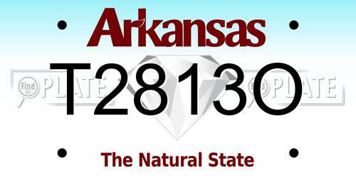 T2813O Arkansas License Plate