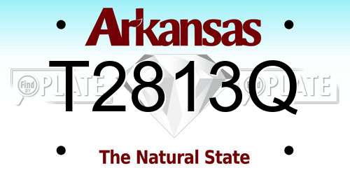 T2813Q Arkansas License Plate