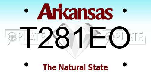 T281EO Arkansas License Plate