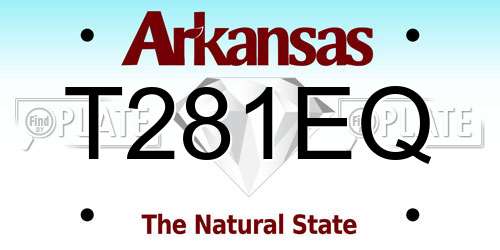 T281EQ Arkansas License Plate