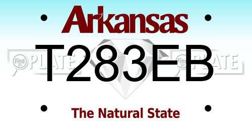 T283EB Arkansas License Plate