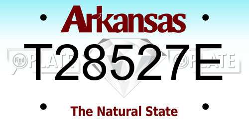 T28527E Arkansas License Plate