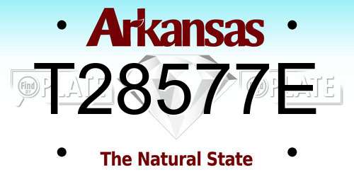 T28577E Arkansas License Plate