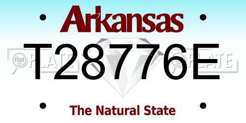 T28776E Arkansas License Plate