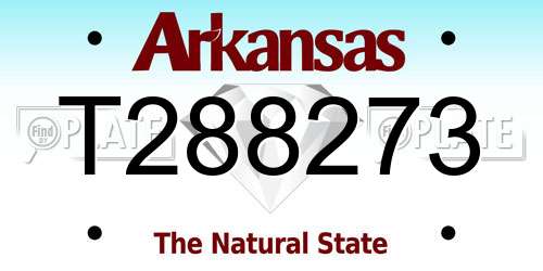 T288273 Arkansas License Plate