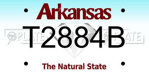 T2884B Arkansas License Plate