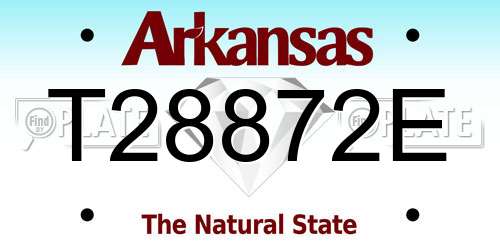 T28872E Arkansas License Plate