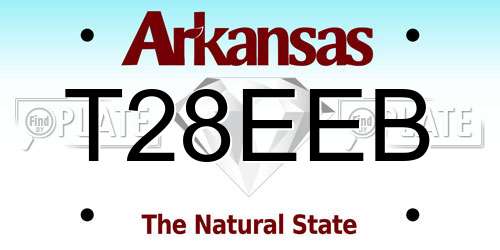 T28EEB Arkansas License Plate