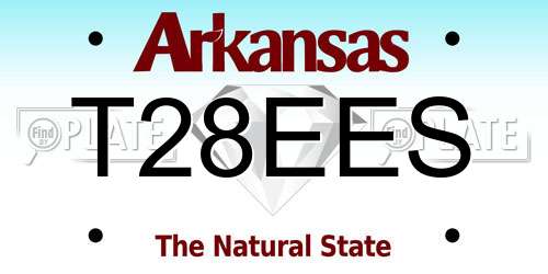 T28EES Arkansas License Plate