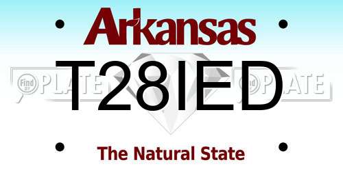 T28IED Arkansas License Plate
