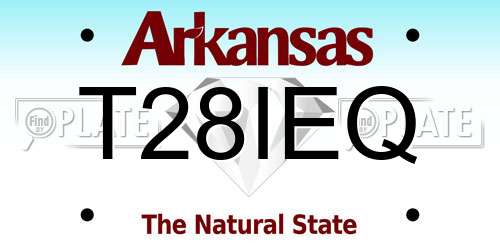 T28IEQ Arkansas License Plate