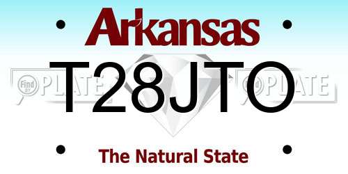 T28JTO Arkansas License Plate