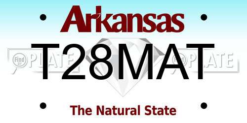 T28MAT Arkansas License Plate