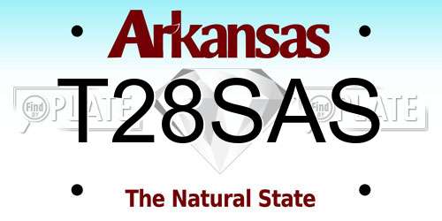 T28SAS Arkansas License Plate